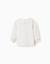 T-shirt à manches longues avec col en broderie anglaise Blanc+Rose clair 2 - vertbaudet enfant 
