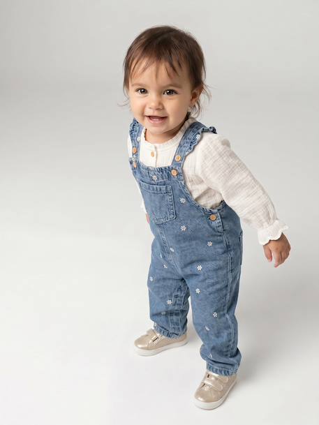Bébé-Salopette, combinaison-Salopette bébé denim