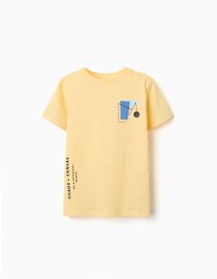 Garçon-T-shirt, polo, sous-pull-T-shirt-T-shirt en coton avec imprimé formes