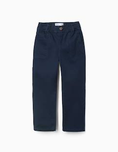 -Pantalon de charpentier en sergé avec taille élastiquée