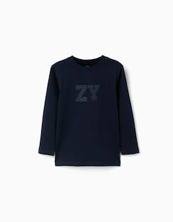 Garçon-T-shirt, polo, sous-pull-T-shirt-T-shirt en coton à manches longues avec imprimé zy