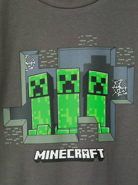 T shirt manches courtes Minecraft garçon gris souris 3 - vertbaudet enfant 
