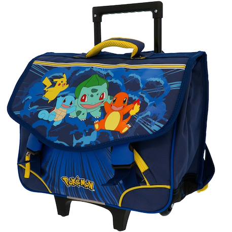Cartable à roulettes garçon pokemon 2 compartiments - vertbaudet enfant Garçon-Accessoires-Fourniture scolaire-Cartable-Cartable à roulettes garçon pokemon 2 compartiments