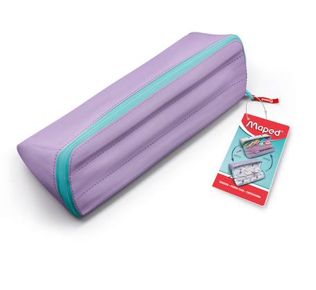Trousse scolaire ouverture xxl trousse Fleurs pastel+Papillons pastel+Vague pastel+Violet classique pastel 7 - vertbaudet enfant 