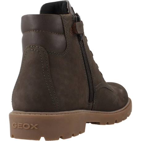 Bottes enfant garçon en cuir shaylax Noir c4002+Vert 9 - vertbaudet enfant 