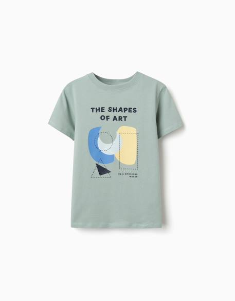 Garçon-T-shirt en coton avec imprimé formes