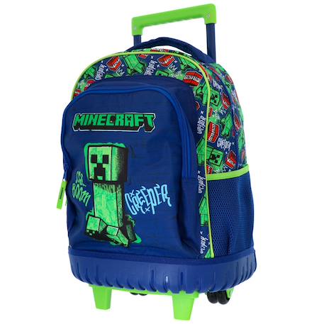 Garçon-Accessoires-Fourniture scolaire-Cartable-Cartable à roulettes garçon minecraft 1 compartiment