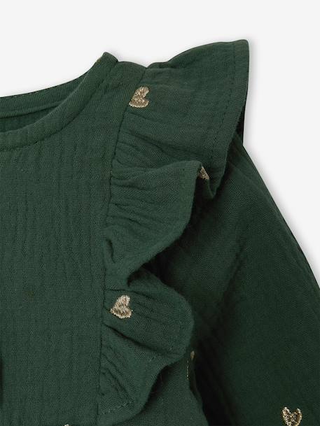 Robe bébé fille gaze vert 4 - vertbaudet enfant 