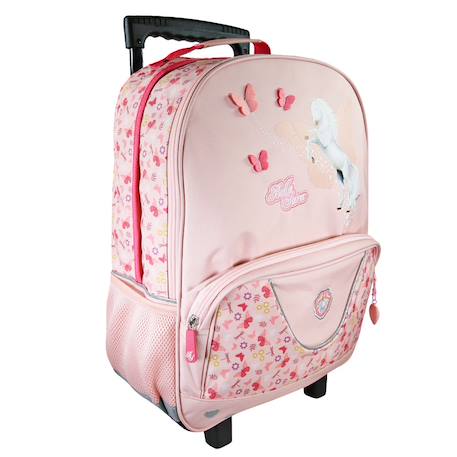 Cartable à roulettes fille bella sara 2 compartiments Blanc 2 - vertbaudet enfant 