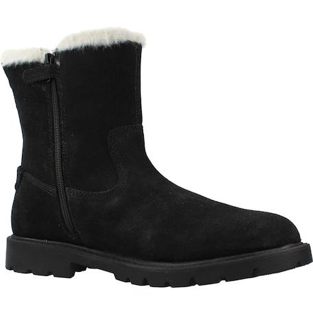 Bottes fille zippées j shaylax Marron+Noir 11 - vertbaudet enfant 