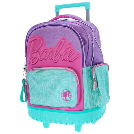 Fille-Accessoires-Fourniture scolaire-Cartable-Sac à dos à roulettes fille barbie 2 compartiments
