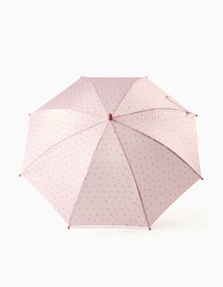 Parapluie automatique avec motif floral Rose clair 2 - vertbaudet enfant 