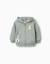 Sweat zippé en coton avec capuche et imprimé ours Vert 1 - vertbaudet enfant 