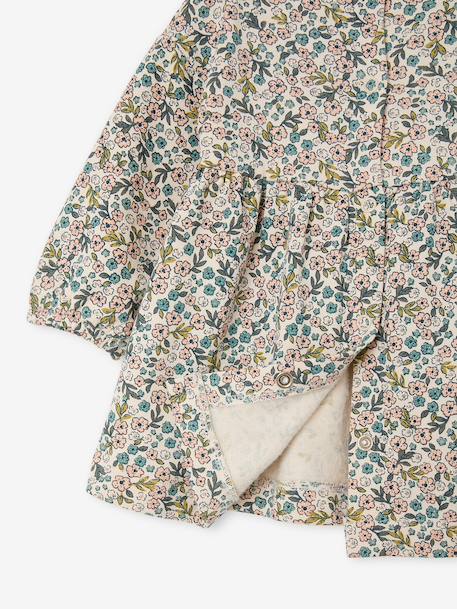 Ensemble bébé fille 3 pièces robe cardigan bandeau bleu grisé+corail+vert+vieux rose 21 - vertbaudet enfant 