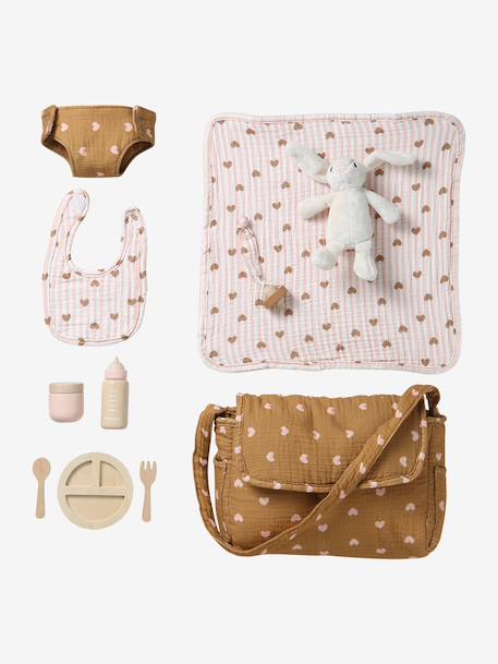 Sac à langer et accessoires personnalisable en bois FSC® Cœur fondant 6 - vertbaudet enfant 