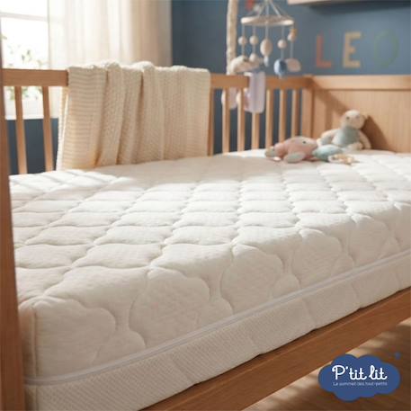 Pack matelas bébé 60x120 + plan incliné étoiles dorées + protège-matelas - déhoussable et sain Blanc 6 - vertbaudet enfant 
