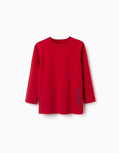 Garçon-T-shirt en coton à manches longues avec imprimé zy