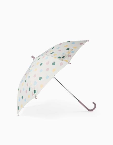 Fille-Accessoires-Parapluie automatique avec motif à pois