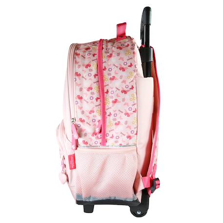Cartable à roulettes fille bella sara 2 compartiments Blanc 3 - vertbaudet enfant 