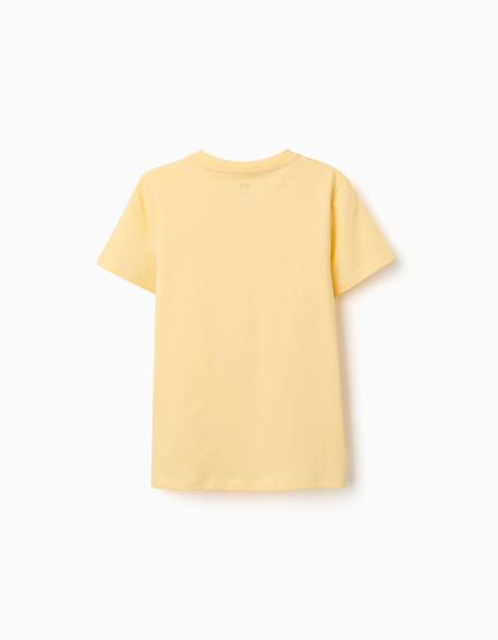 T-shirt en coton avec imprimé formes Blanc+Jaune+Vert 6 - vertbaudet enfant 