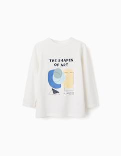 Garçon-T-shirt, polo, sous-pull-T-shirt-T-shirt en coton à manches longues avec imprimé shapes