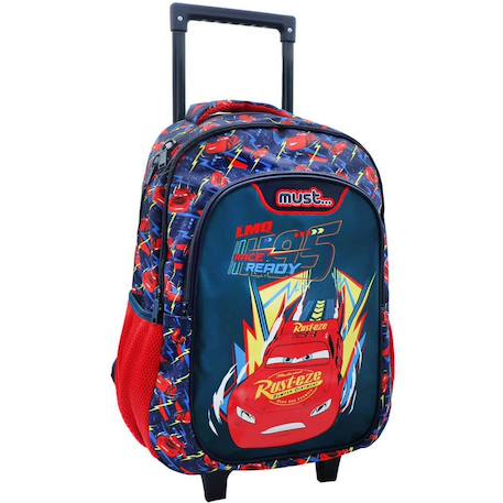 Garçon-Accessoires-Fourniture scolaire-Cartable-Cartable à roulettes garçon cars 3 compartiments