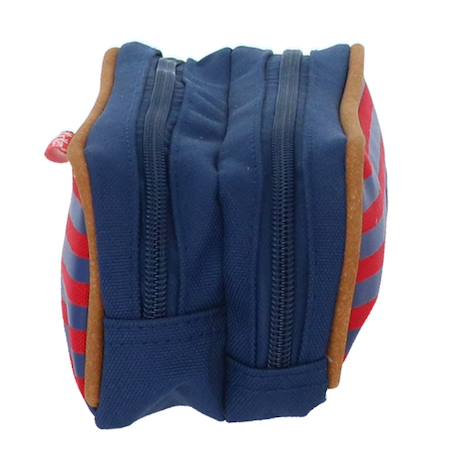 Trousse double garçon 22 cm - 2 cpt Bleu rouge+Multicolore 2 - vertbaudet enfant 