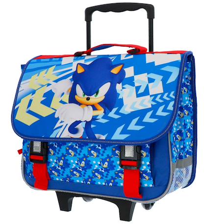 Garçon-Accessoires-Fourniture scolaire-Cartable-Cartable à roulettes garçon sonic 2 compartiments