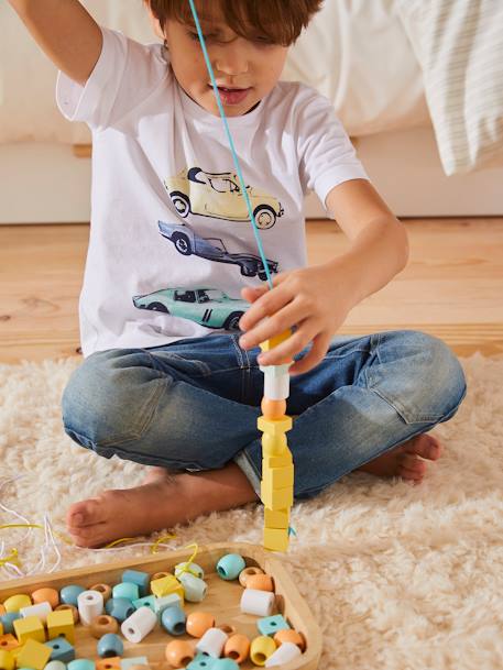 Baril de perles en bois FSC® vert 1 - vertbaudet enfant 