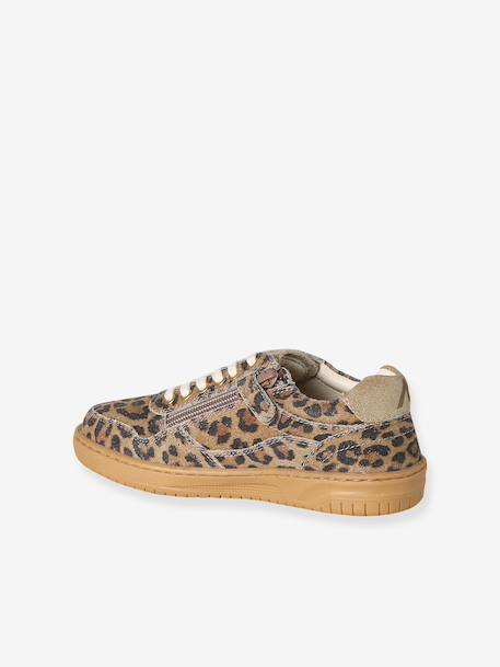 Baskets fille cuir à lacets beige 3 - vertbaudet enfant 