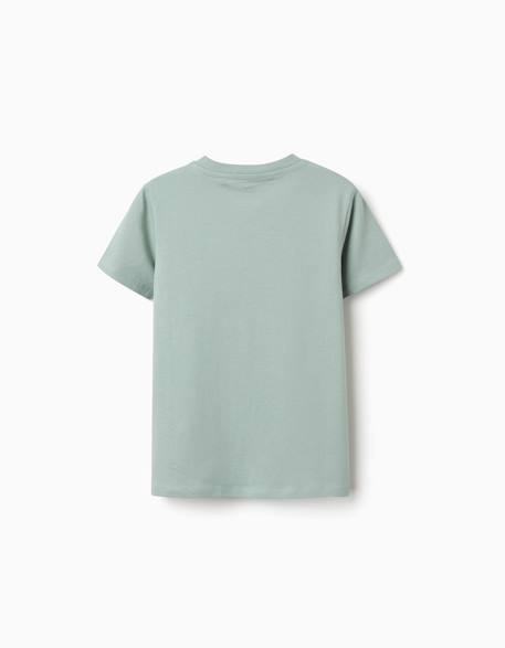 T-shirt en coton avec imprimé formes Blanc+Jaune+Vert 10 - vertbaudet enfant 