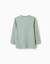 T-shirt en coton à manches longues avec imprimé shapes Blanc+Vert 5 - vertbaudet enfant 
