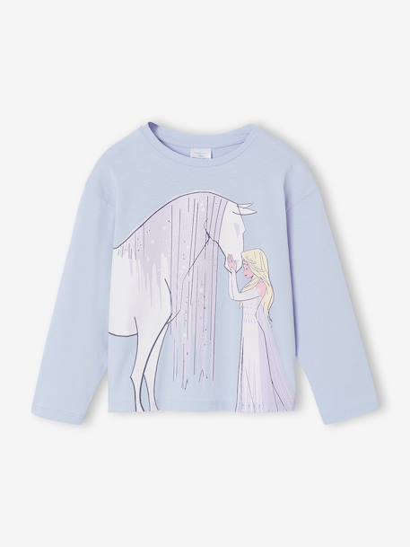 T-shirt manches longues La Reine des Neiges bleu ciel 2 - vertbaudet enfant 