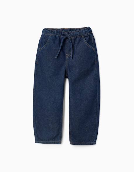 Garçon-Pantalon en jean baggy avec cordon de serrage