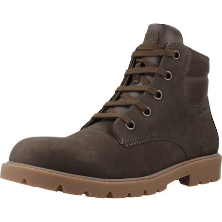 Bottes enfant garçon en cuir shaylax Noir c4002+Vert 10 - vertbaudet enfant 