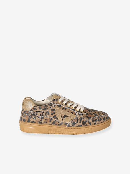 Baskets fille cuir à lacets beige 2 - vertbaudet enfant 