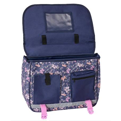 Cartable fille 2 compartiments Navy/pink 4 - vertbaudet enfant 
