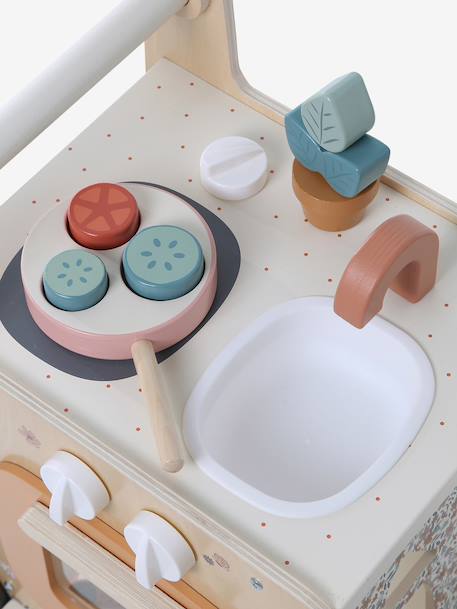 Ma première cuisine chariot de marche en bois FSC® Rétro Flower 4 - vertbaudet enfant 