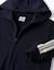 Sweat zippé en coton avec capuche et bande à rayures Bleu foncé 3 - vertbaudet enfant 