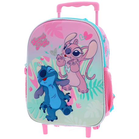 Fille-Accessoires-Fourniture scolaire-Cartable-Sac à dos à roulettes fille lilo & stitch 1 compartiment