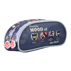 -Trousse scolaire fille chiens et chats 2 compartiments