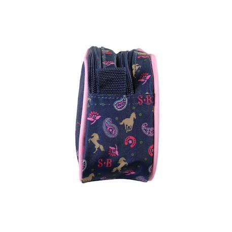 Trousse scolaire 2 compartiments Cow Girl Bleu 3 - vertbaudet enfant 