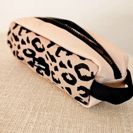 Trousse scolaire zoé sauvage Beige rosé, noir 3 - vertbaudet enfant 