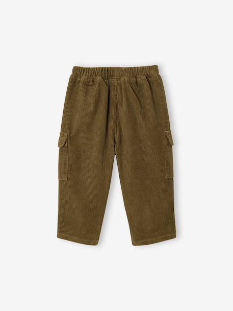 Pantalon bébé garçon velours kaki 2 - vertbaudet enfant 