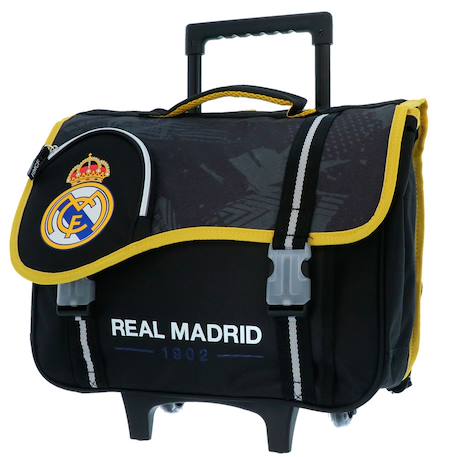 Cartable à roulettes garçon real madrid cf 2 compartiments Noir 1 - vertbaudet enfant 