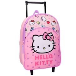 -Sac à dos à roulettes fille hello kitty 1 compartiment
