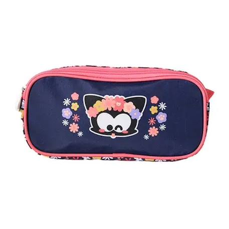 Fille-Accessoires-Trousse scolaire fille chiens et chats 2 compartiments