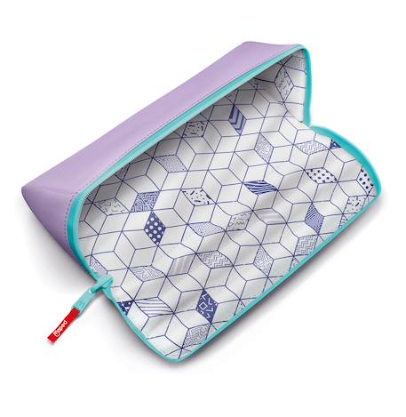 Trousse scolaire ouverture xxl trousse Fleurs pastel+Papillons pastel+Vague pastel+Violet classique pastel 8 - vertbaudet enfant 