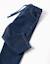 Pantalon en jean baggy avec cordon de serrage Bleu foncé 4 - vertbaudet enfant 