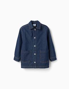Surchemise en jean avec poches frontales  - vertbaudet enfant